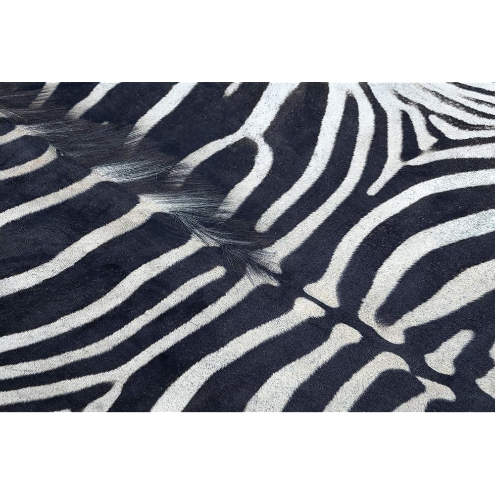 rugsx Tapis imprimé Cowhide, Zèbre, Motif Animal, Faux Cuir, Tapis de Sol pour Le Salon, la Maison, la Chambre à Coucher, DIY Crafts, Blanc Noir 100x150 cm : Cuisine et Maison