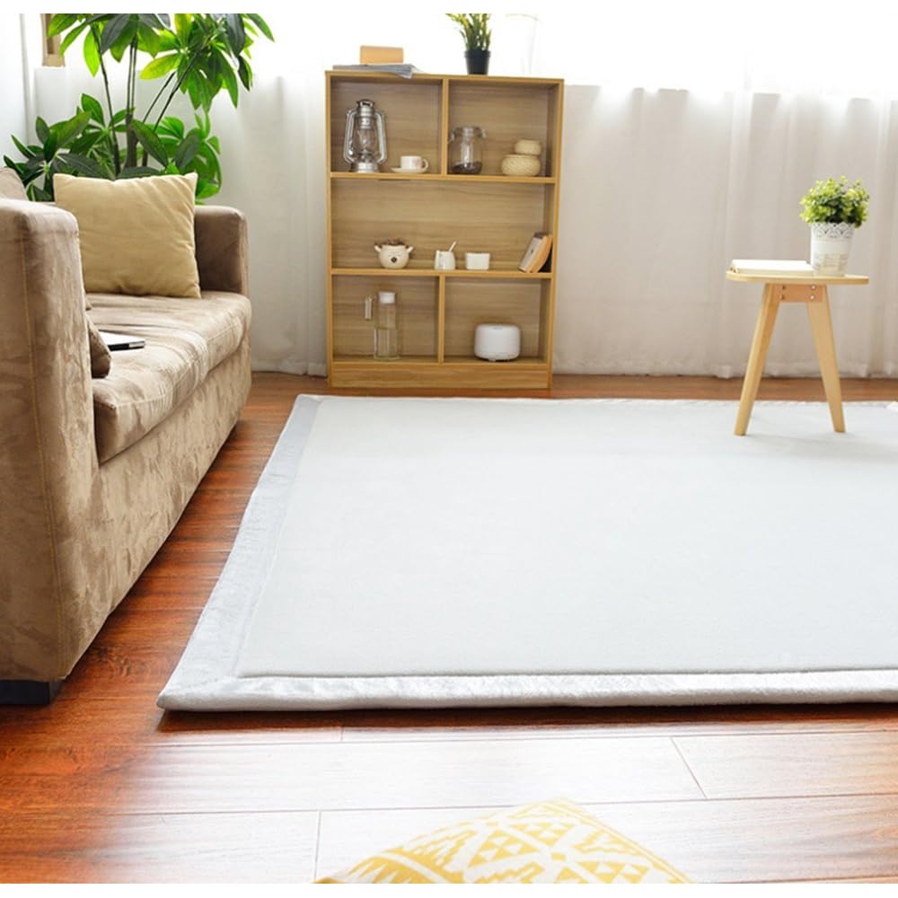 LEHOUR Les Enfants Plein de Velours épaississement de Couverture des Tapis Tapis Enfants antidérapante Tatami pour agrandir Jouer Tapis Salon, la Chambre du bébé, Salon (Gris, 150 * 150CM) : Bébé et Puériculture