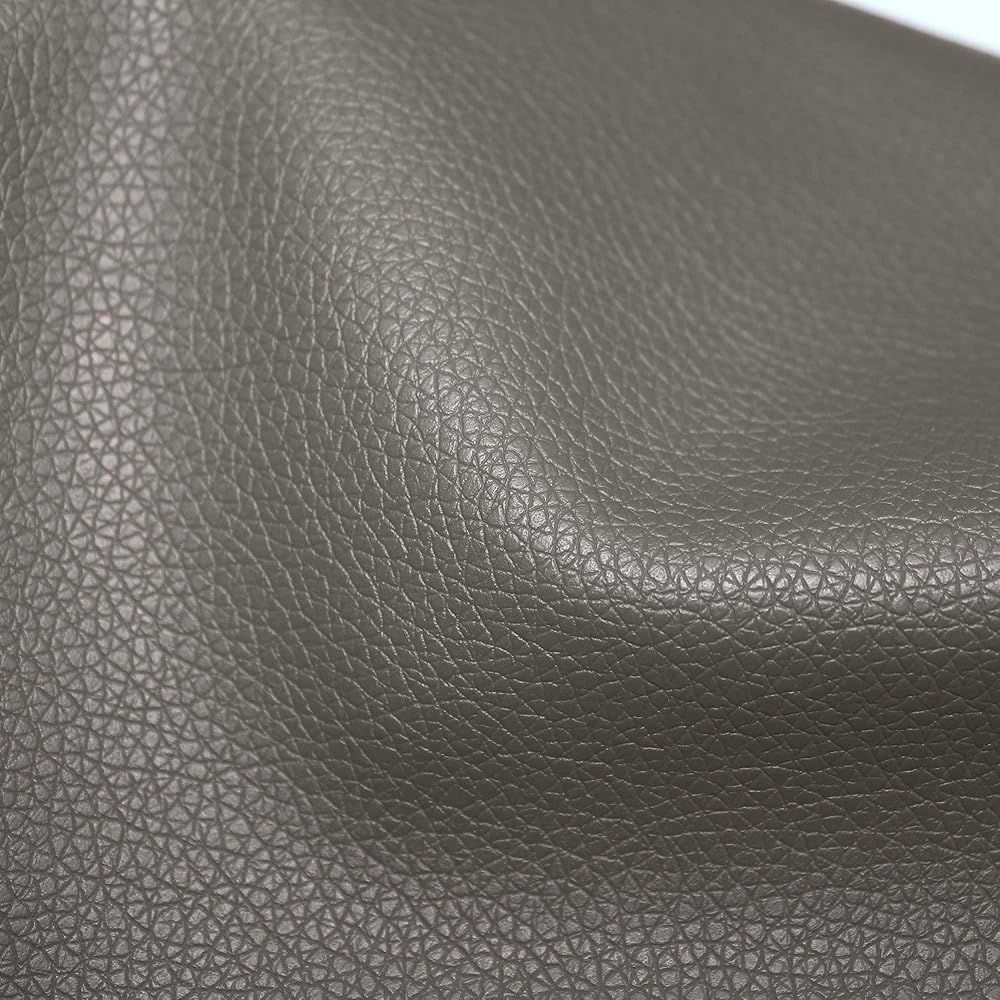 econuk - Similicuir d'ameublement idéal pour l'artisanat et le bricolage Texture du cuir (200 cm x 140 cm, gris foncé) : Cuisine et Maison