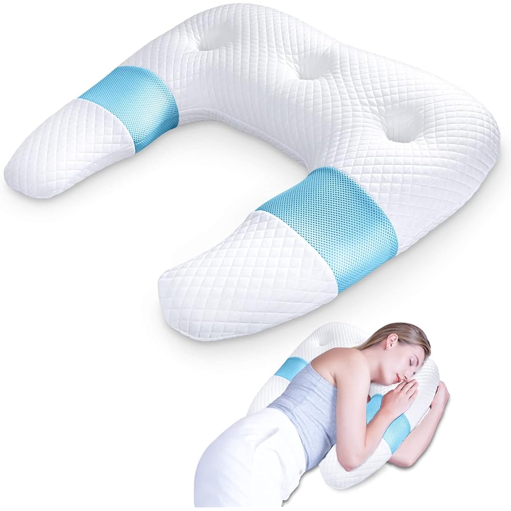 SAHEYER Oreiller pour dormeur latéral, Oreiller en Mousse à mémoire de Forme en Forme de U, Oreiller de Soutien Cervical Ergonomique et orthopédique pour améliorer la qualité du Sommeil : Cuisine et Maison