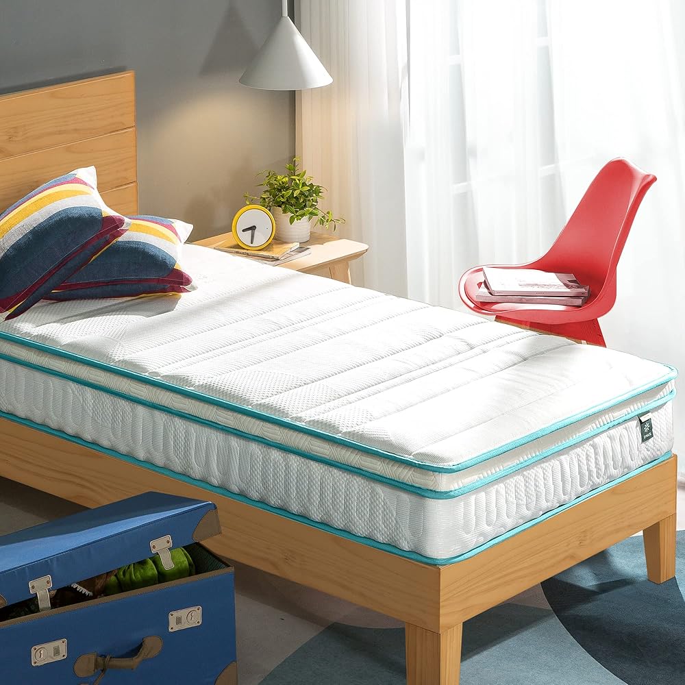 Zinus Matelas 90 x 190 cm - Hauteur 20 cm - Matelas en Mousse à mémoire de Forme et Ressorts - Matelas Hybride : Cuisine et Maison