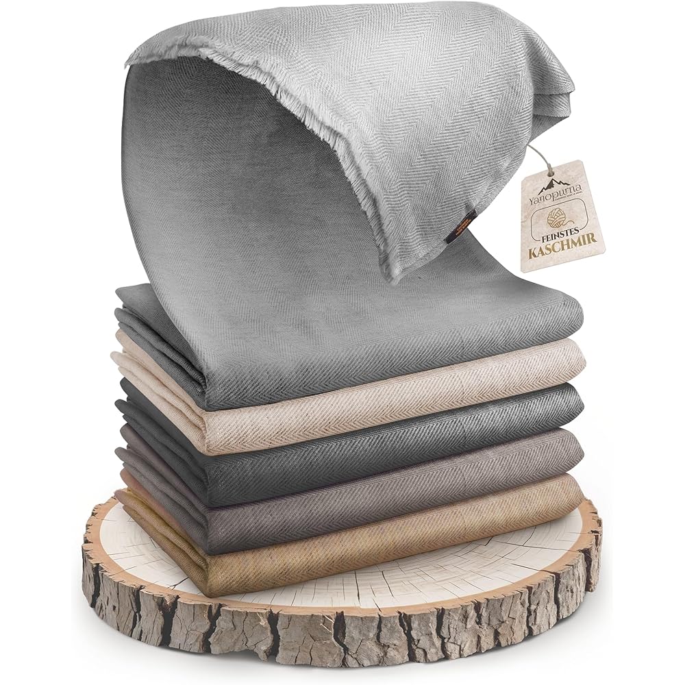 yanopurna Couverture en Cachemire - Couverture de canapé tissée à la Main en 100% Laine de Cachemire - 135 x 270 cm - Couverture Douce et Confortable pour canapé et Chaise - Fabriquée au Népal : Cuisine et Maison