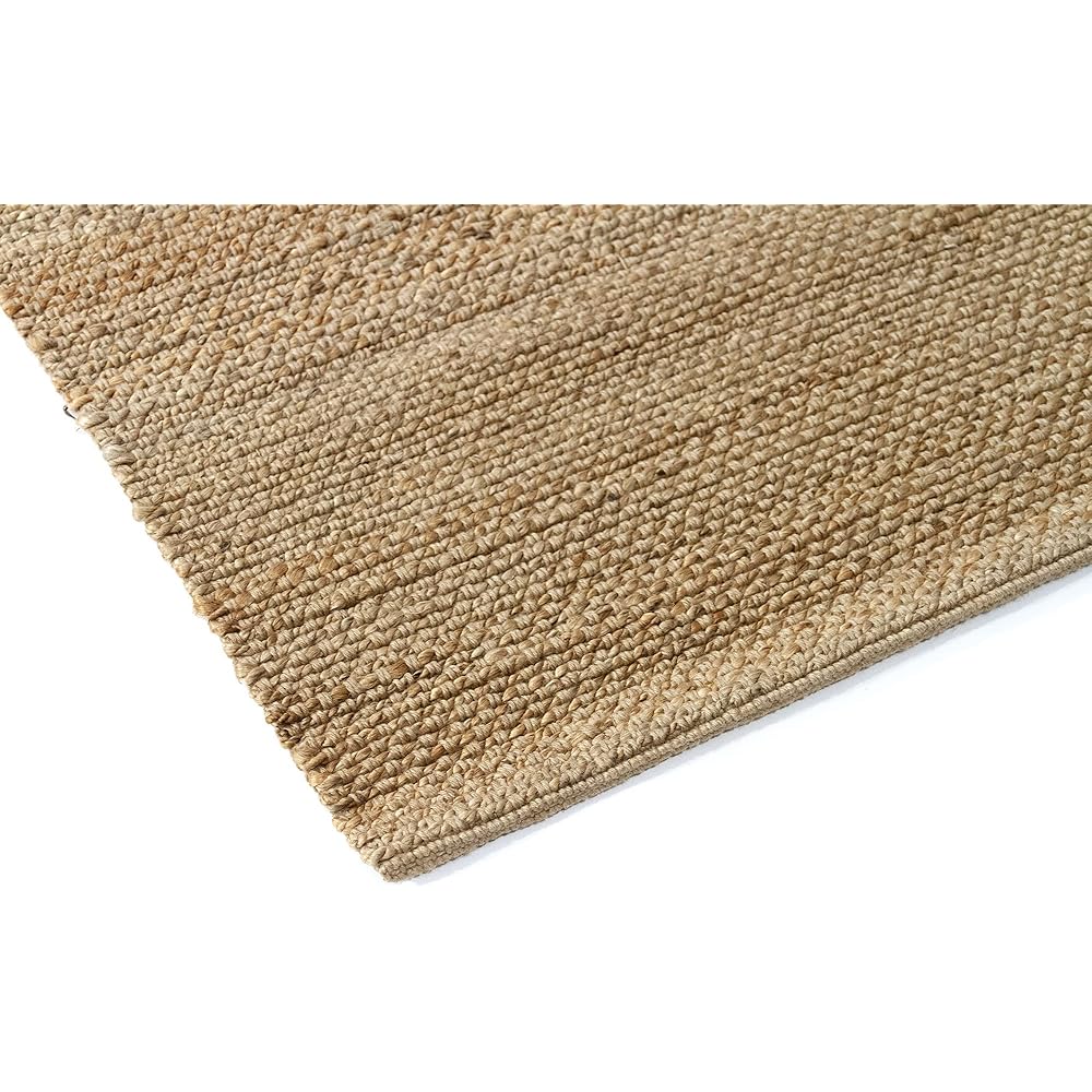 HAMID - Tapis de Jute Giralda 100% Fibre de Jute Naturelle - Moquette Douce et Haute Résistance - Tissé à la Main - Salon, Salle à Manger, Chambre, Tapis de Salle - Naturelle (290x200cm) : Cuisine et Maison