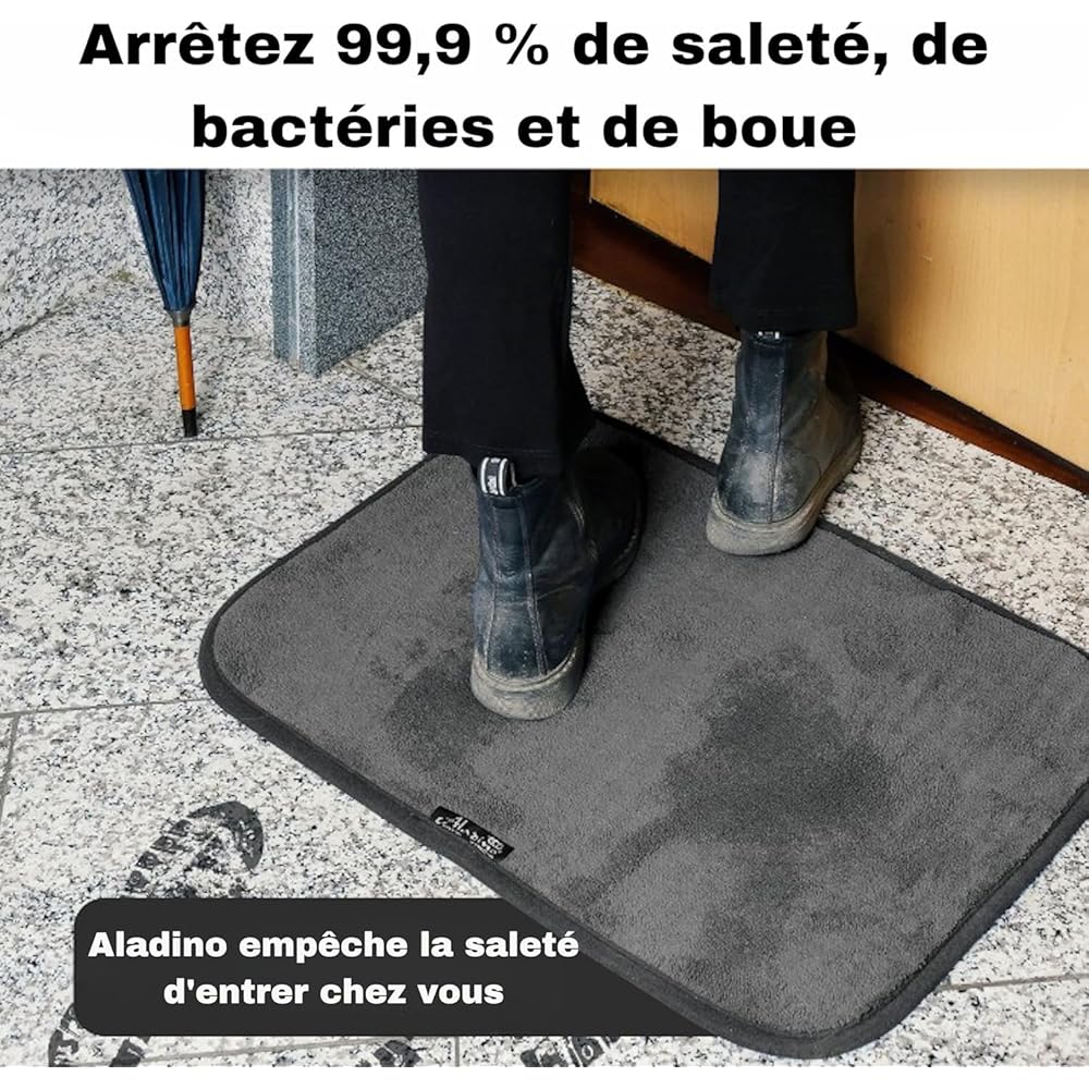 Aladino il tappeto Magico® - L'Original Tapis d'Entrée Extérieur et Intérieur, Tapis Antidérapant et Lavable en Machine, Tapis Ultra Absorbant, Tapis de Bain,Paillasson Maison et Cuisine,Made In Italy : Cuisine et Maison