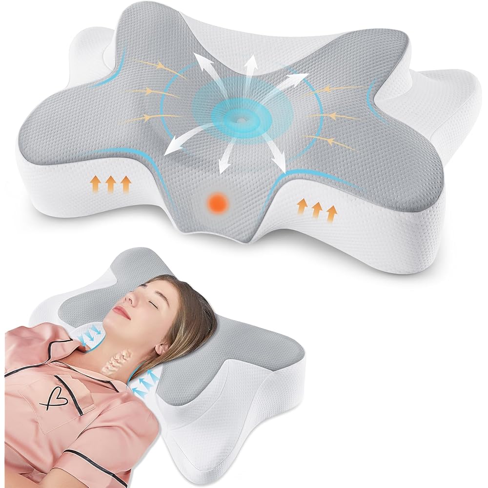 DONAMA Oreiller cervical en mousse à mémoire de forme pour les personnes dormant sur le côté, le dos et le ventre, KH1067 : Cuisine et Maison