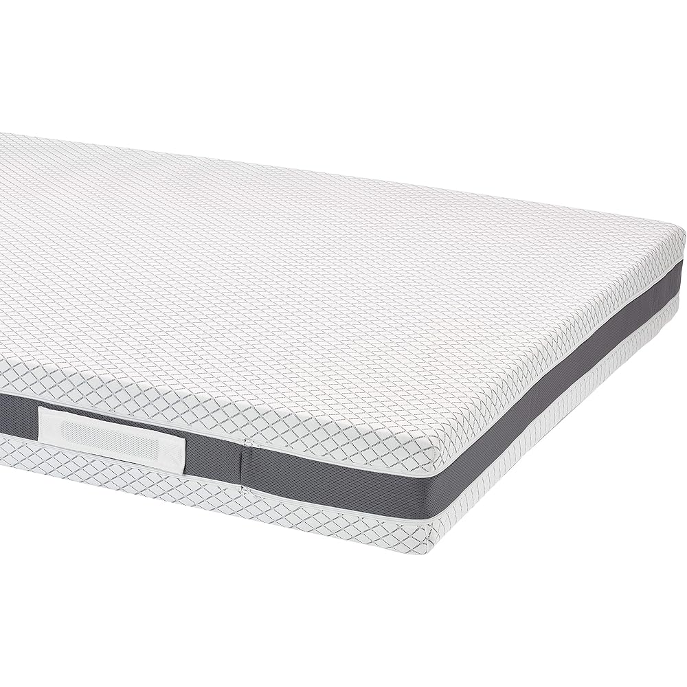 Amazon Basics Matelas 2-en-1 avec noyau en mousse hybride, Moyenne ferme (H3) et ferme (H4), 140 x 200 x 18 cm, Blanc : Cuisine et Maison