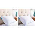 Linenspa Oreiller en Flocons de Mousse avec Gel Rafraichissant – Coussin – Oreiller Memoire Forme 40x60 cm, Blanc (Lot de 2) : Cuisine et Maison