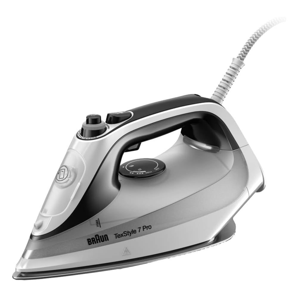 Braun TexStyle 7 Pro SI7149WB Dry &amp; Steam iron EloxalPlus soleplate 2900 W Black, White : Cuisine et Maison