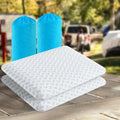 Slybear Lot de 2 oreillers fins en mousse à mémoire de forme - 40 x 60 x 7 cm - Coussin orthopédique doux pour un sommeil réparateur - Avec sac pour voyage, yoga, méditation - Avec housse lavable : Cuisine et Maison
