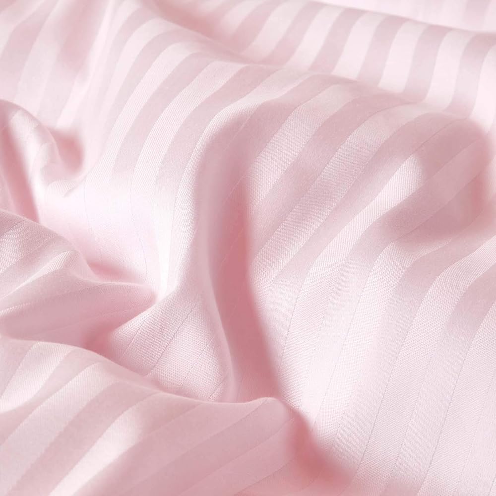 HOMESCAPES Housse de Couette 150x200 cm et 1 taie d’Oreiller 80x80 cm, Parure de lit 1 Personne en Percale de Coton 330 Fils, Coloris Rose : Cuisine et Maison