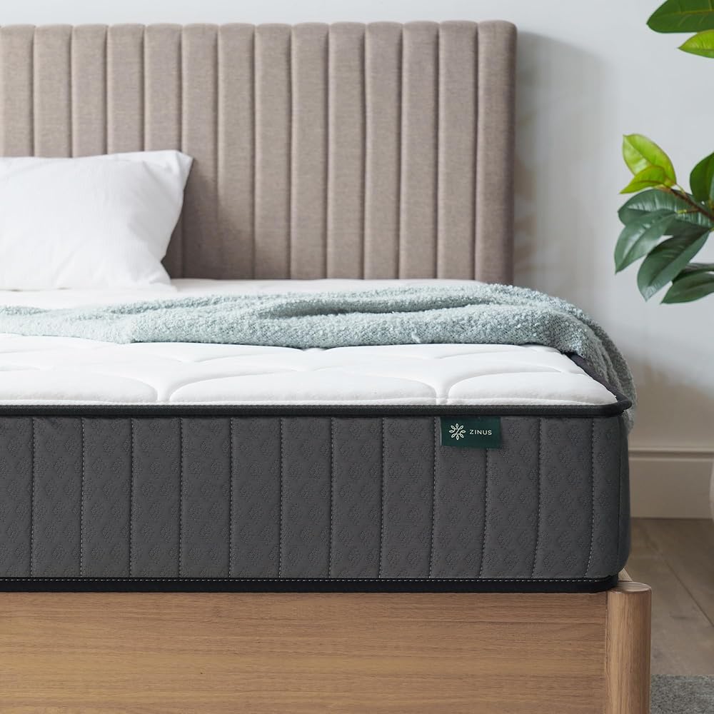 Zinus - Matelas 140x190 - Hauteur 15 cm - Matelas Hybride en Mousse à Mémoire de Forme - Durable et Respirant - Durable et doux pour la peau | Matelas pour lit adulte et enfant - Couchage Indépendant : Cuisine et Maison