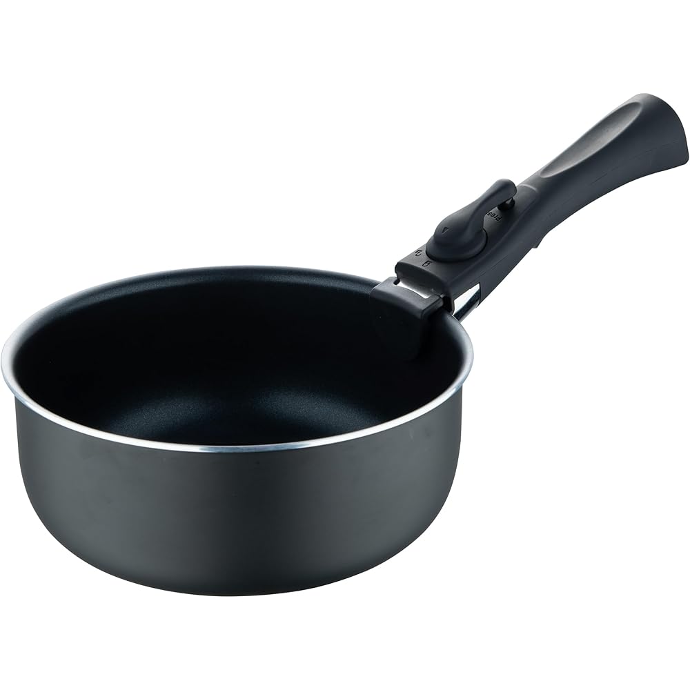 BERGNER - Set 4 Pcs Casseroles en Alu pressé avec poignée amovible et point de chauffe - ILAG Essential Coating - Anthracite - Compatible induction : Cuisine et Maison
