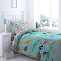 Catherine Lansfield Animal Adventures Parure de lit 160 x 200 + 50 x 80 cm et Drap Housse Blanc 90 x 200 + 50 x 80 cm : Cuisine et Maison