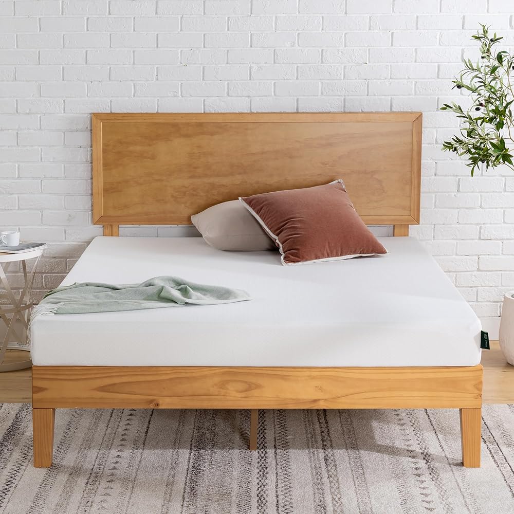 Zinus Matelas 140 x 190 cm - 15 cm de Haut - Matelas en Mousse à mémoire de Forme au thé Vert - Certifié Oeko-TEX : Cuisine et Maison