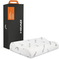 HEAD Active Rest - Oreiller Ergonomique Cervical Doux à Double Onde, Oreiller Memoire Forme avec Traitement CellActive® Circulation, Coussin Memoire Forme avec Taie Lavable Anti Acarien 40x70, Blanc : Cuisine et Maison