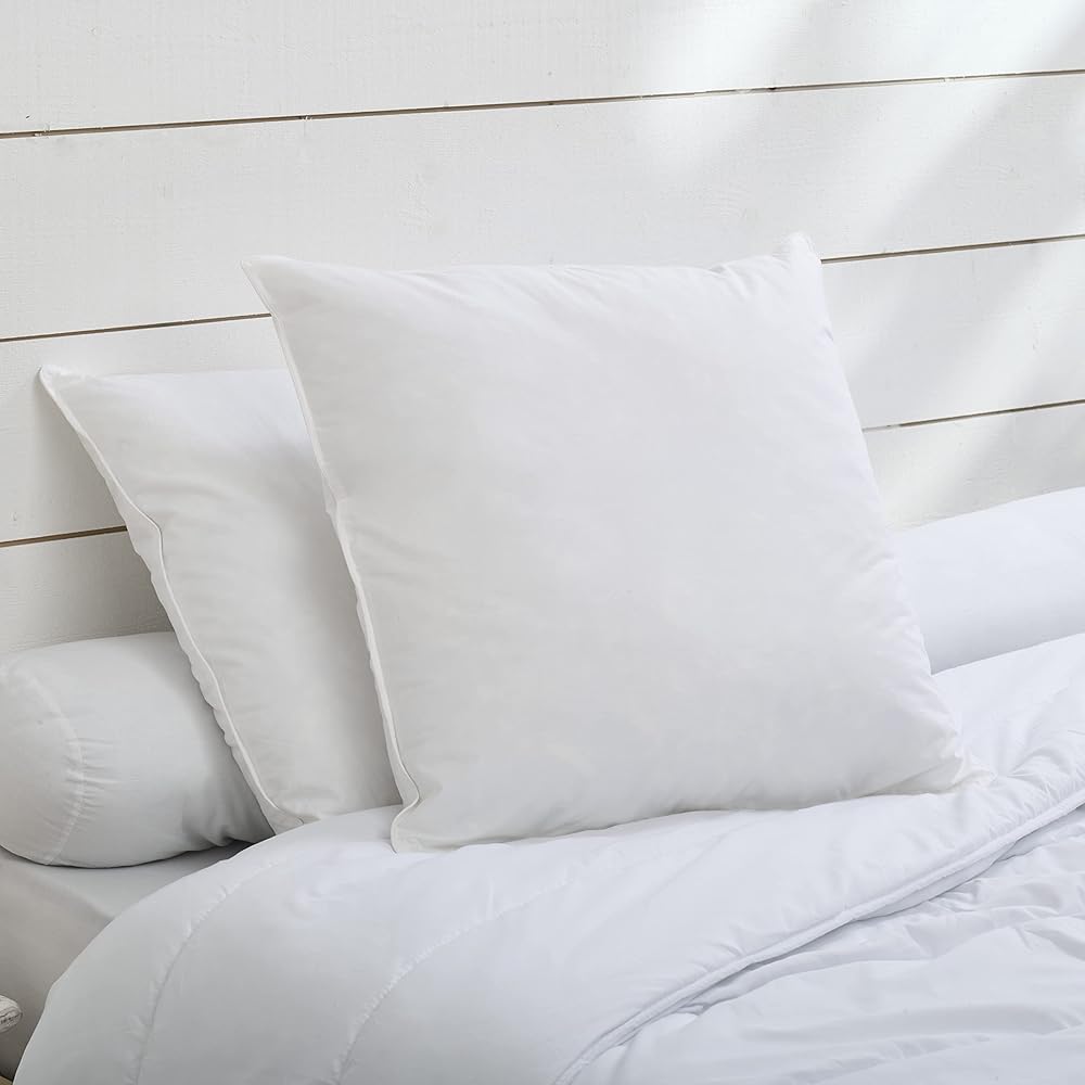 Bleu Câlin Lot de 2 Oreillers Carrés Mémoire de Forme, Barrettes mousse à mémoire de forme et fibre polyester, 60 x 60 cm, Blanc : Bébé et Puériculture