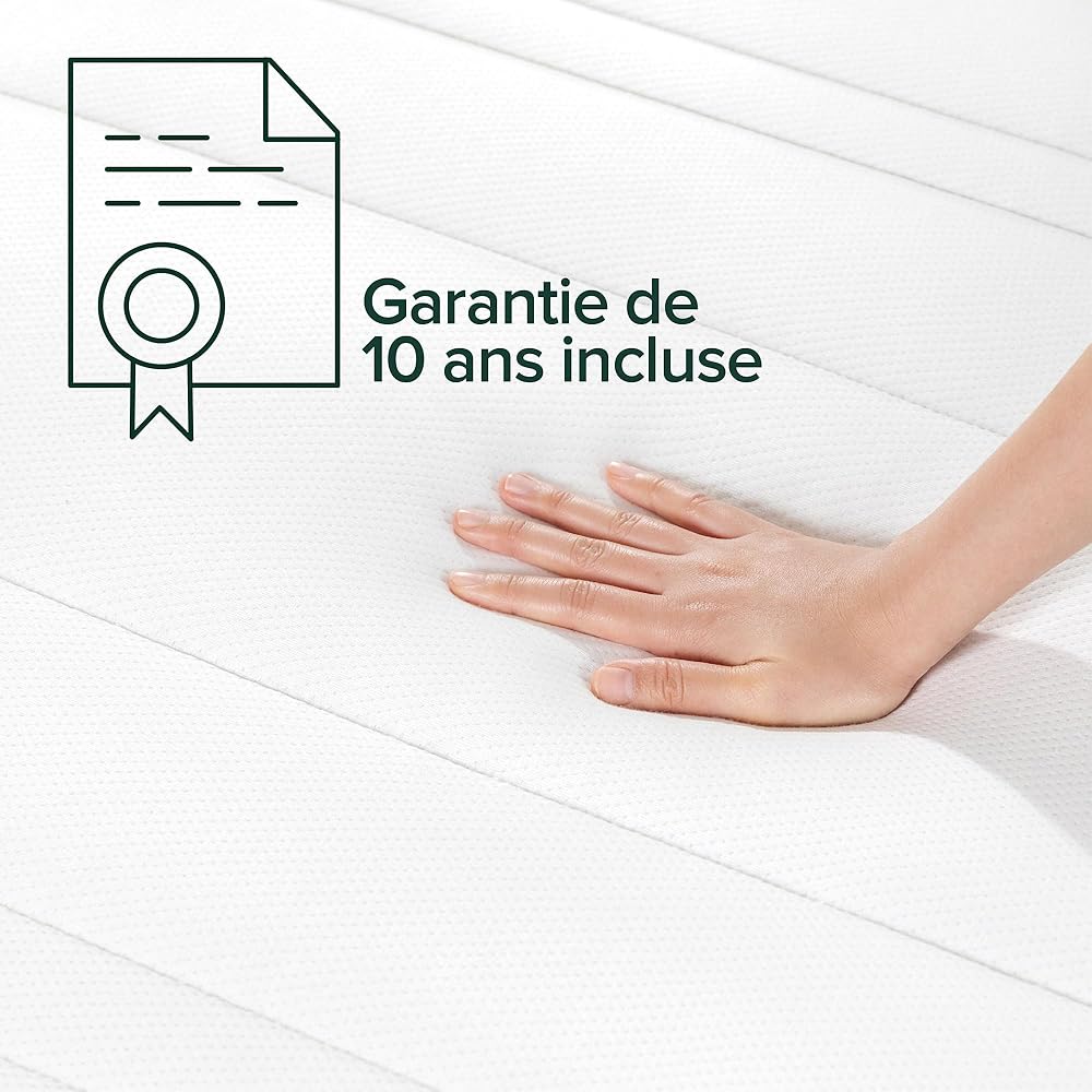 ZINUS Matelas Confort en Mousse, 140 x 190 cm, Hauteur 16 cm, Fermeté Moyenne, Matelas en Boite, OEKO-TEX : Cuisine et Maison