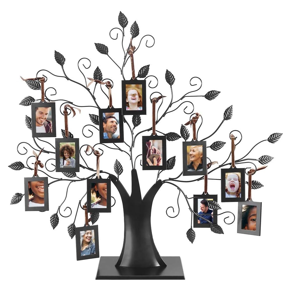 6 Pendentifs / 12 Pendentifs Photo Arbre de la Famille Arbre de Photos Cadre Arbres Suspendus Table Décorative pour la Photo Arbre de Photos à Ecran M : Cuisine et Maison
