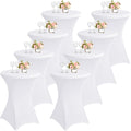 Lot de 8 housses de table debout extensibles en élasthanne, 80 cm, pour table ronde, mariage, fête d'anniversaire, banquet, bar, comptoir : Cuisine et Maison