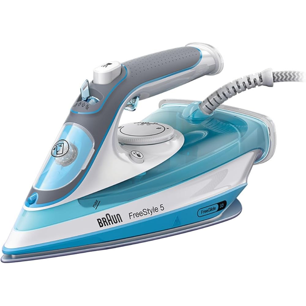 Braun Household Braun TexStyle 5 SI 5006 BL Fer à Repasser Semelle FreeGlide 3D, Vapeur Verticale, 2600 W, Effet Pressing 180 g/Min, réservoir d'eau 300 ML, Bleu : Cuisine et Maison