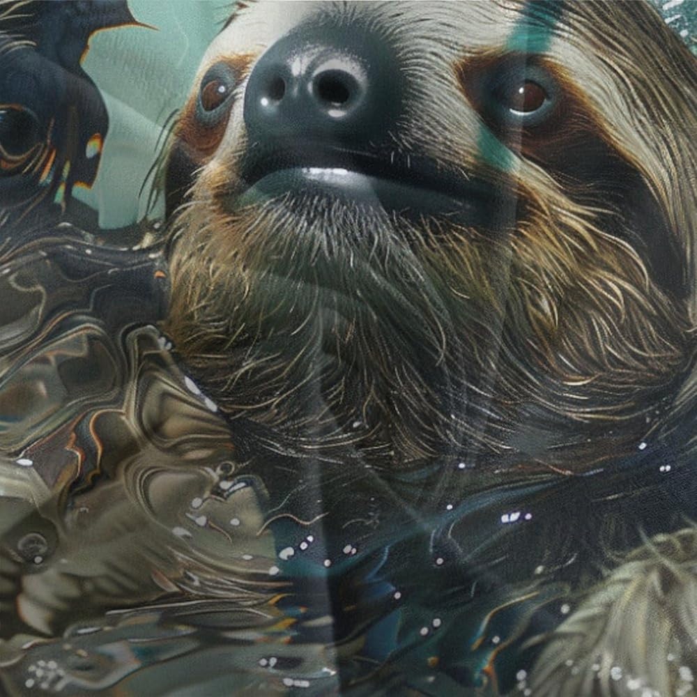 KNNDUIAOE Sloth Ensemble De Animal Housse De Couette pour Ensemble De Literie avec Taie d'oreiller, Microfibre Ensemble De Couette Literie Super King（260x220cm） : Cuisine et Maison