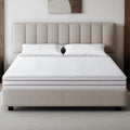 EGO HOME Matelas 140 x 200 cm, 2 en 1, dureté H3 et H4 18 cm de hauteur, matelas en mousse à froid de qualité supérieure en gel à mémoire de forme, 7 zones, ergonomique et respirant, certifié Öko-Tex : Cuisine et Maison