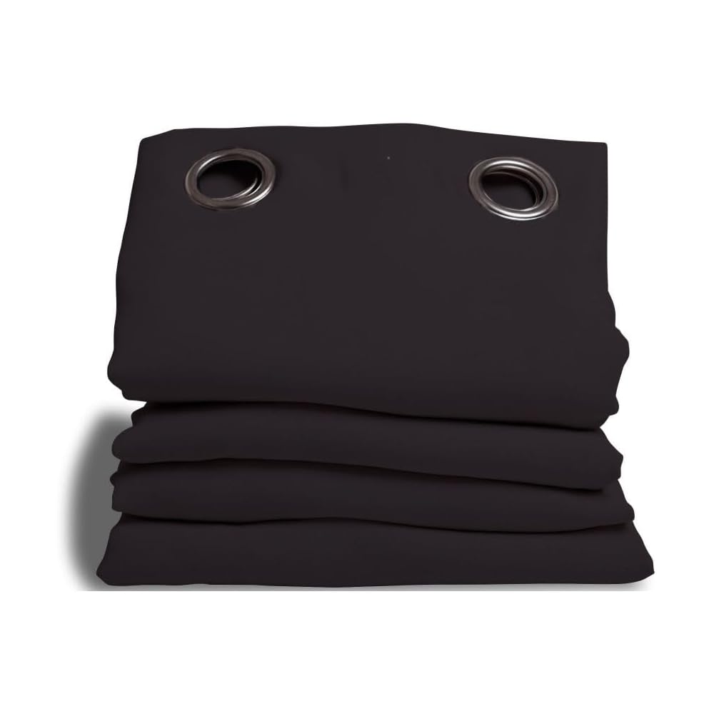 Moondream DecibelControl™ Rideau Anti-Bruit 3en1 | Isolation Phonique | Thermique Hiver+Été | 100% Occultant | Technologie Brevetée | Fabrication UE | Oeillets | Noir MC710 | 140L x 260H cm : Cuisine et Maison