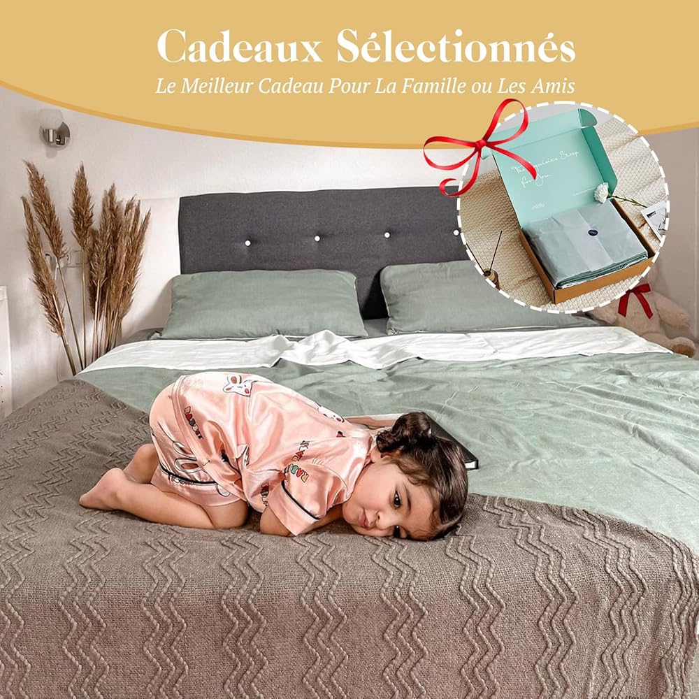 SOULFUL Housse de Couette 240x260 Coton, Jaune Ensembles de Housse de Couette avec Fermeture Éclair, 100% Coton Lavé, Texture Lin, Parure de Lit 240x260 Coton avec 2 Taie d'oreiller 65x65 cm : Cuisine et Maison