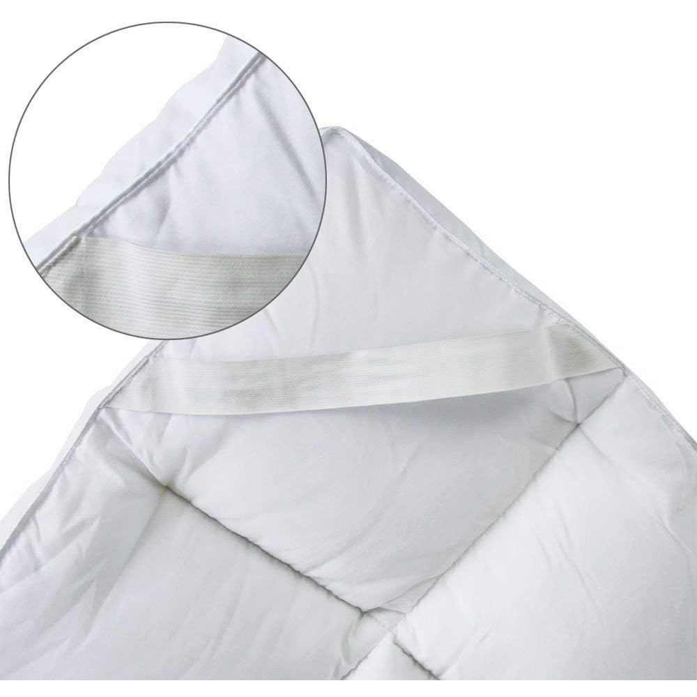 Bedecor Matelas en Polyester Microfibre de Haute qualité, Doux, Anti-Allergique, Facile à Nettoyer, Blanc 140 x 200cm : Cuisine et Maison