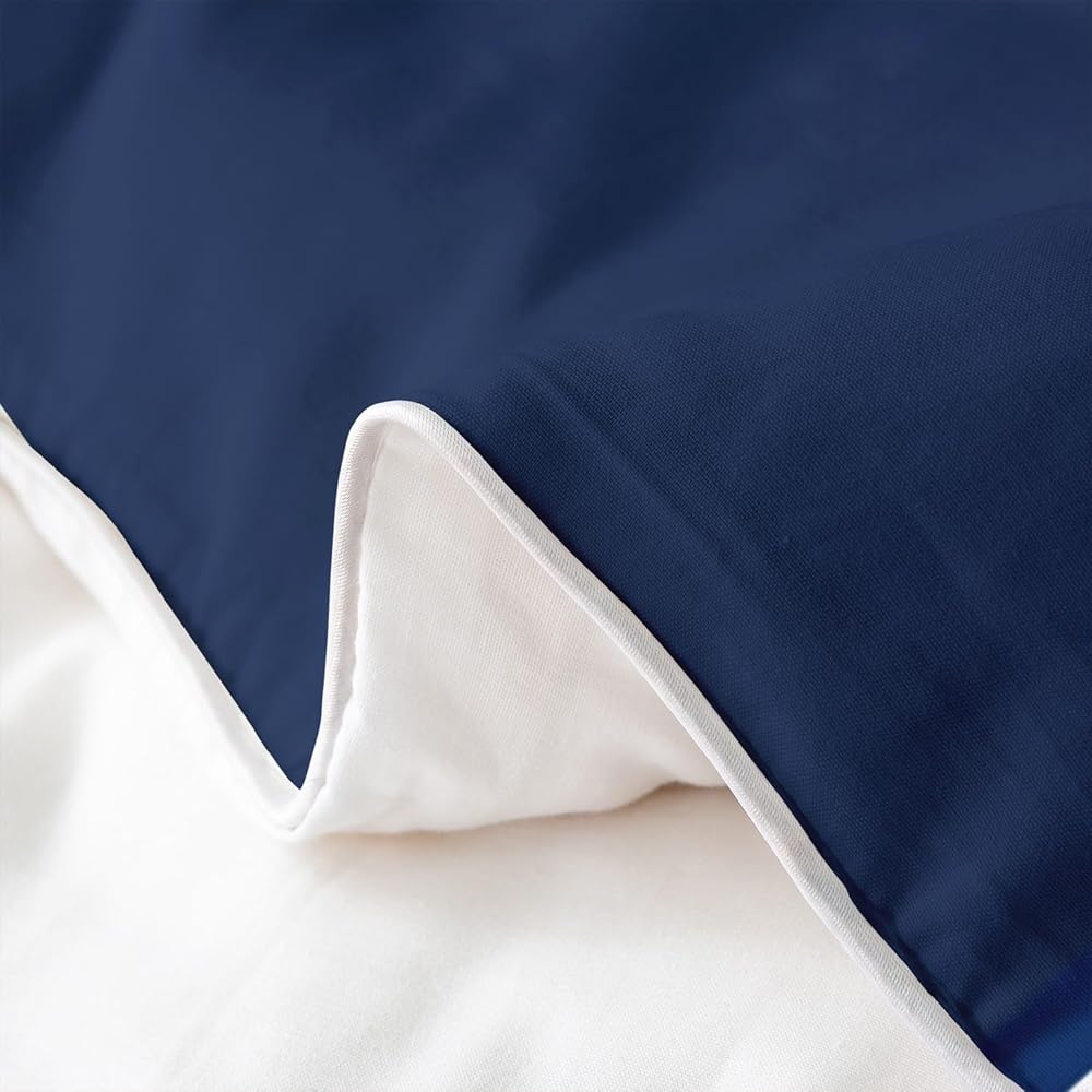 Homemissing Ancre Literie Set Marine Bleu 100% Coton Housse de Couette 200x200cm Femmes Ultra Doux Aventure Marine Parure de Lit océan Ensemble de lit Chambre Ensemble de Literie : Cuisine et Maison