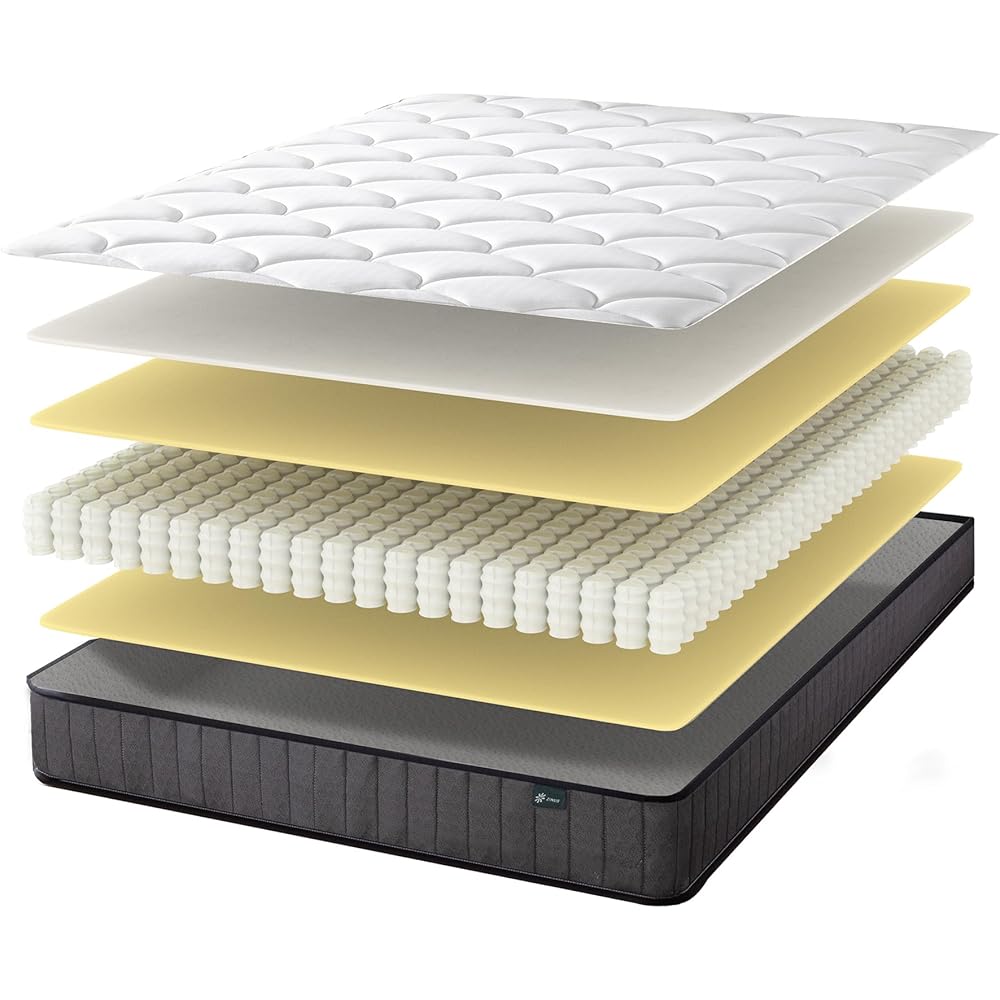 Zinus - Matelas 140x190 - Hauteur 15 cm - Matelas Hybride en Mousse à Mémoire de Forme - Durable et Respirant - Durable et doux pour la peau | Matelas pour lit adulte et enfant - Couchage Indépendant : Cuisine et Maison