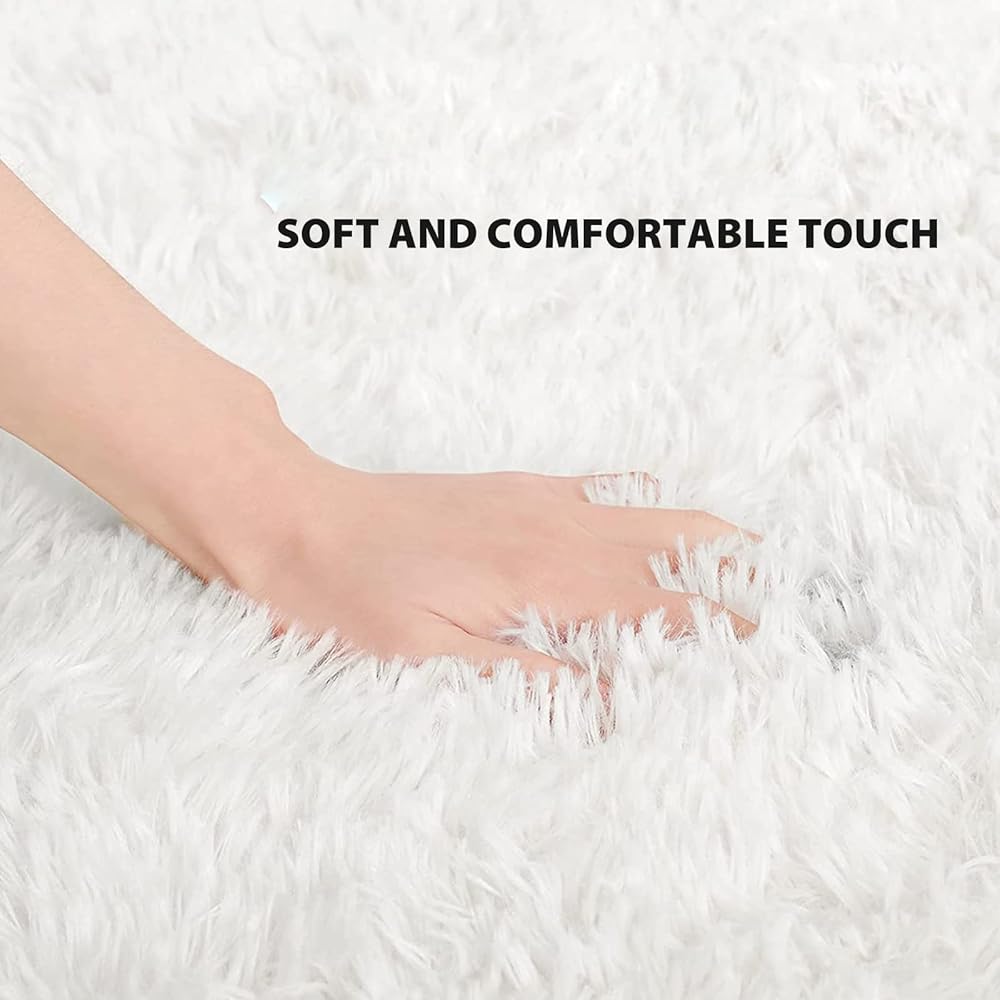 VanderHOME Tapis Pure Color Tie-Dye, sans Perte ni décoloration, Tapis Doux et Moelleux pour Chambre et Salon Blanc Pur 160x230cm : Cuisine et Maison