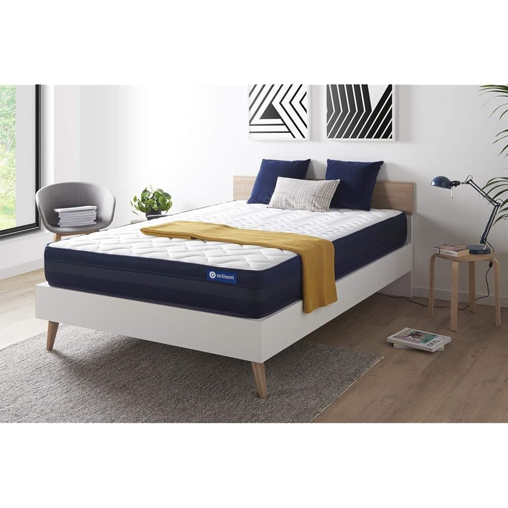 Actisom - Matelas 140 x 190 cm 24 cm - Maintien Ergonomique 5 Zones de Confort - Latex et Mémoire de Forme - Système Actifresh Ultra Aéré - Confort Très Ferme - Grande Durabilité : Cuisine et Maison