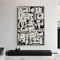 KADING Moderne Style Industriel Noir et Blanc Peinture Murale Beige Géométrique Art Print Home Decor pour Salon Intérieur Affiches 60x92cm(24x36in) Cadre Intérieur : Cuisine et Maison