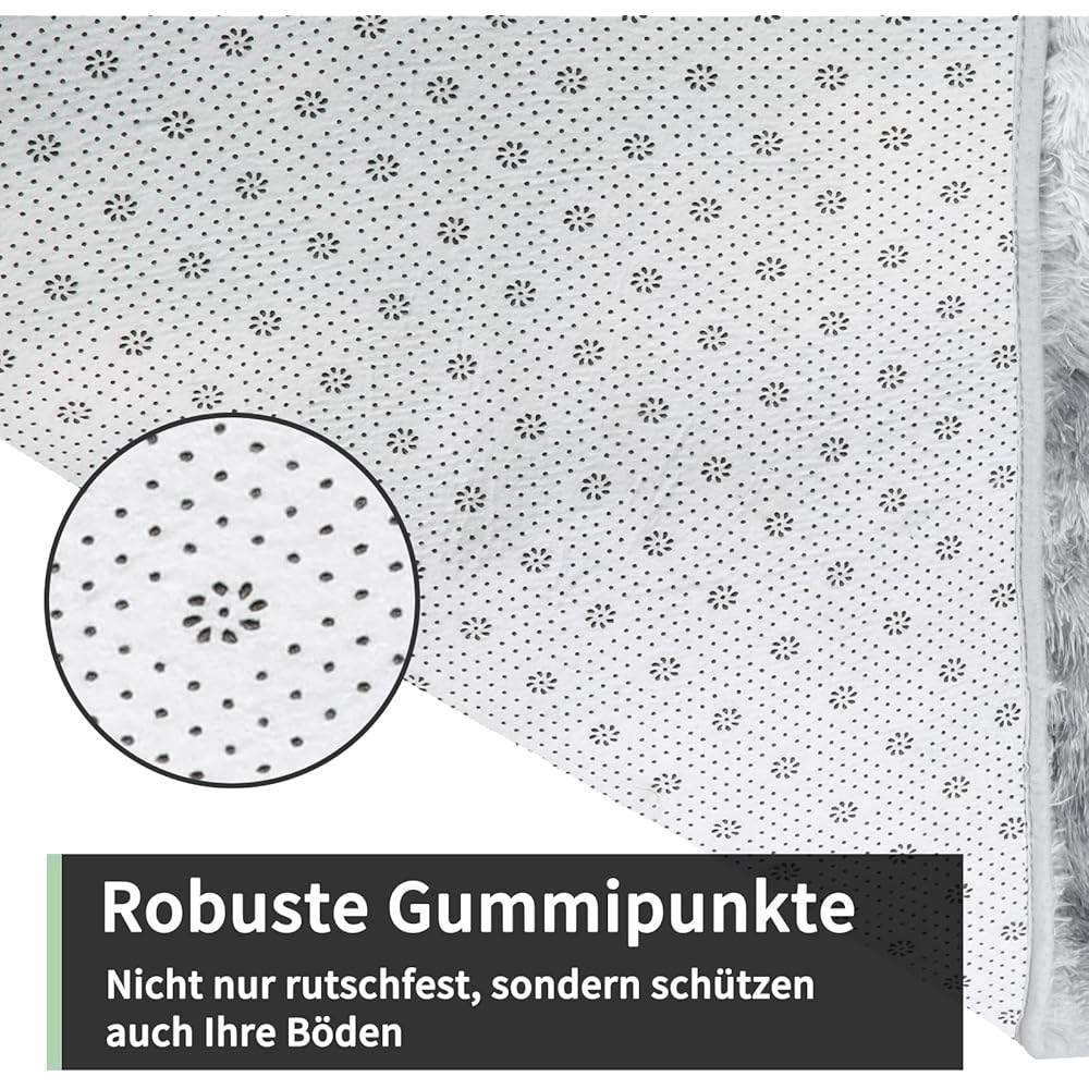 Sour Lemon Tapis de Salon, à Poils Longs, Tapis Chambre Gris, 200 x 300 cm, antidérapant, Extra Large, Moelleux et Moderne, pour Chambre à Coucher, Chambre d'enfant : Cuisine et Maison