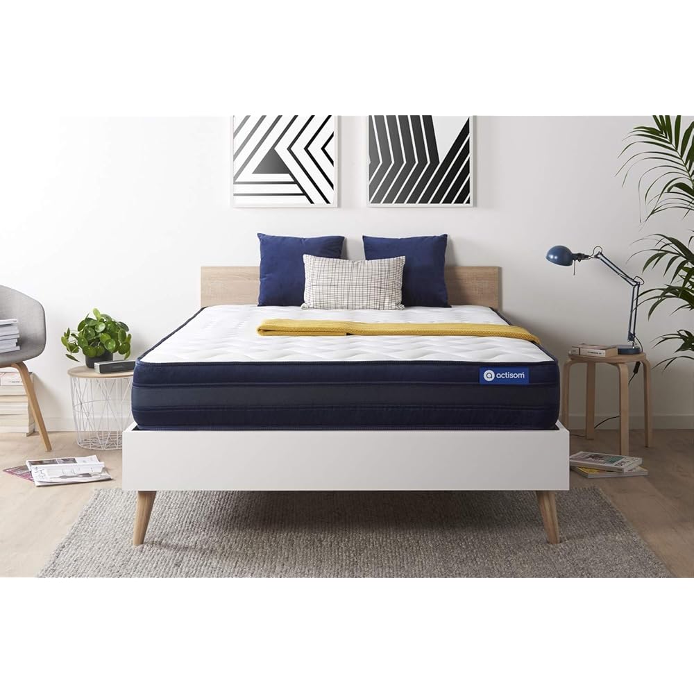 Actisom - Matelas 140 x 190 cm 24 cm - Maintien Ergonomique 5 Zones de Confort - Latex et Mémoire de Forme - Système Actifresh Ultra Aéré - Confort Très Ferme - Grande Durabilité : Cuisine et Maison