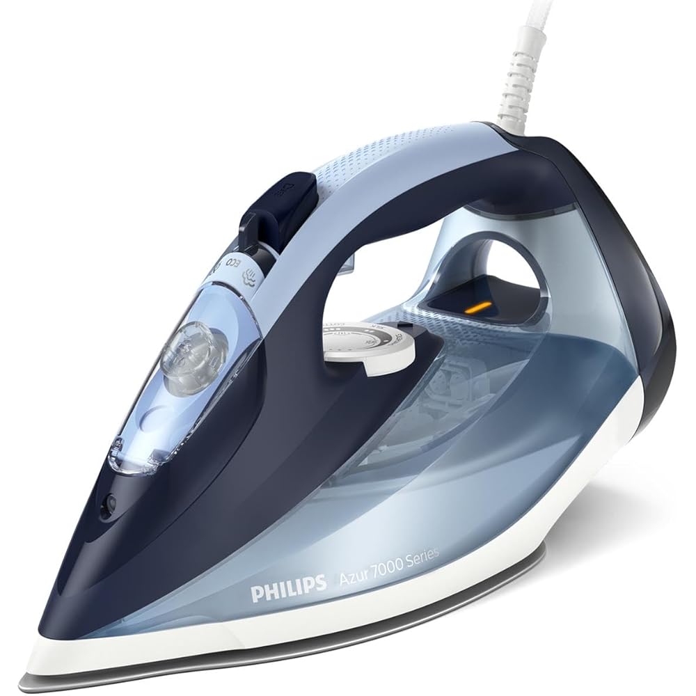 Philips Azur Séries 7000 Fer à Vapeur - 2800W, Vapeur continue 50 g/min, 250 g de Vapeur en Plus, Vapeur Verticale, Semelle SteamGlide Plus, Bleu (DST7020/80) : Cuisine et Maison