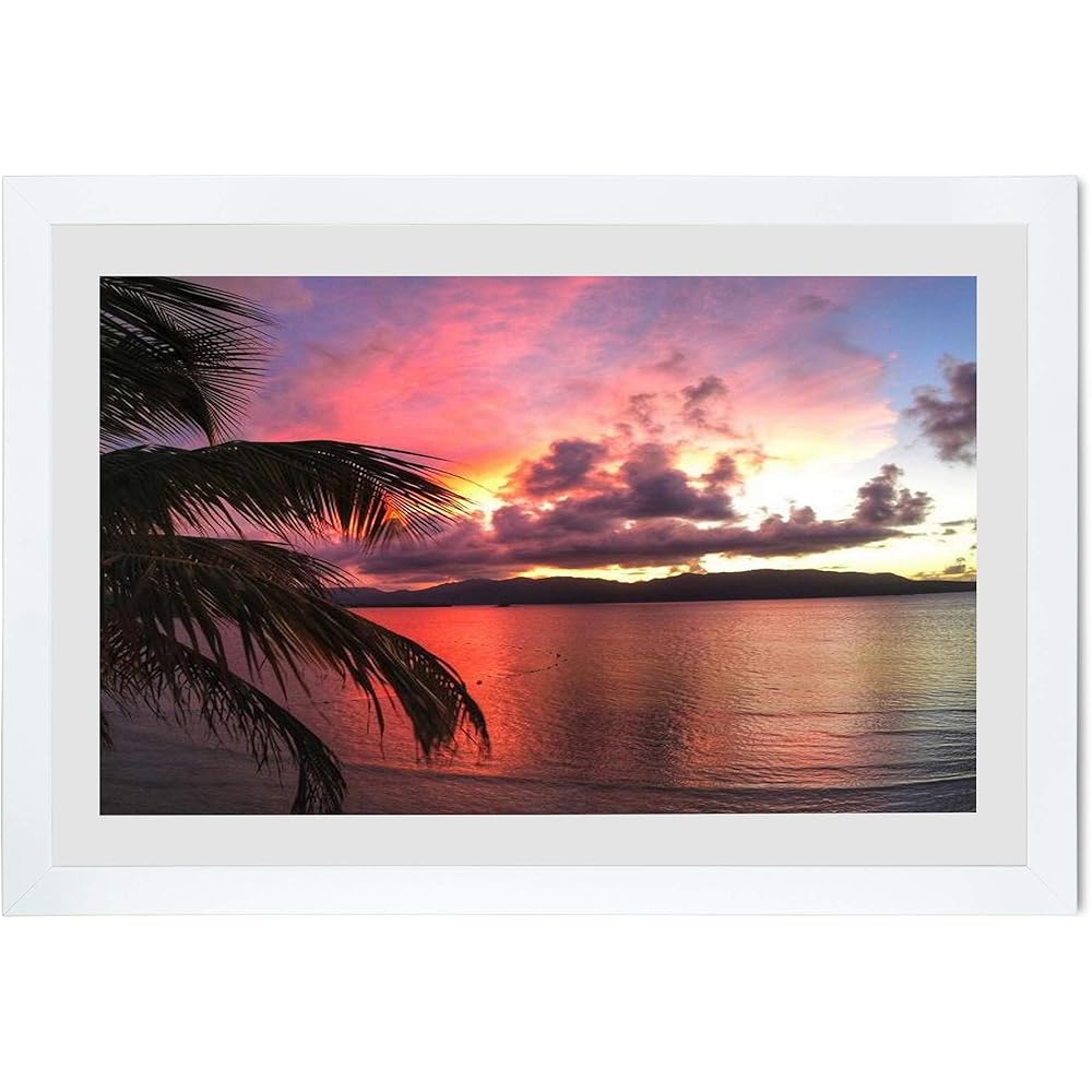 PCH[art] New Alaya Cadre photo, couleur : blanc brillant, dimensions : 84 x 119 cm, format A0 cm, cadre intemporel et simple, pour posters, photos et portraits : Cuisine et Maison