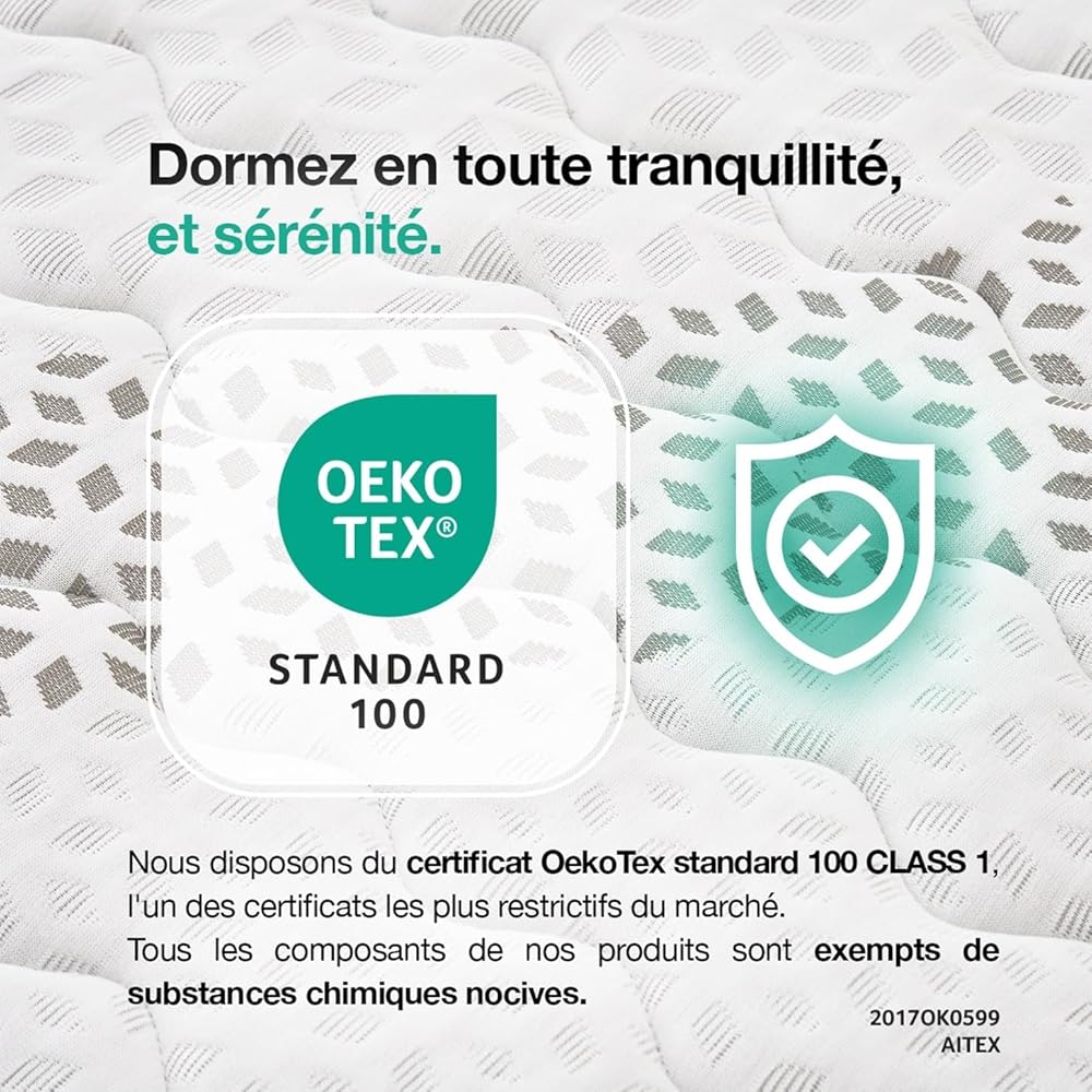KUO Dream - DreamFlex | Matelas à mémoire de Forme | Hauteur 23 cm | Ergonomique et Respirant | Face Été/Hiver | 140 x 190 cm : Cuisine et Maison