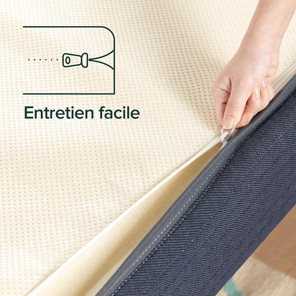 ZINUS Matelas Confort en Mousse, 140 x 190 cm, Hauteur 16 cm, Fermeté Moyenne, Matelas en Boite, OEKO-TEX : Cuisine et Maison