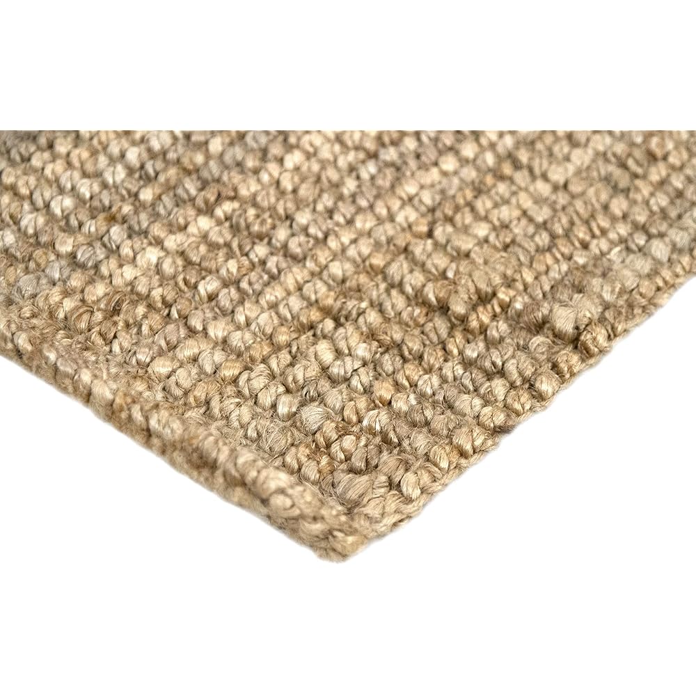HAMID - Tapis Jute Kerala, Tapis 100% Fibre de Jute, Tissé à la Main, Tapis pour Salon, Salle à Manger, Chambre, Couloir, Couleur Naturelle (80x150cm) : Cuisine et Maison