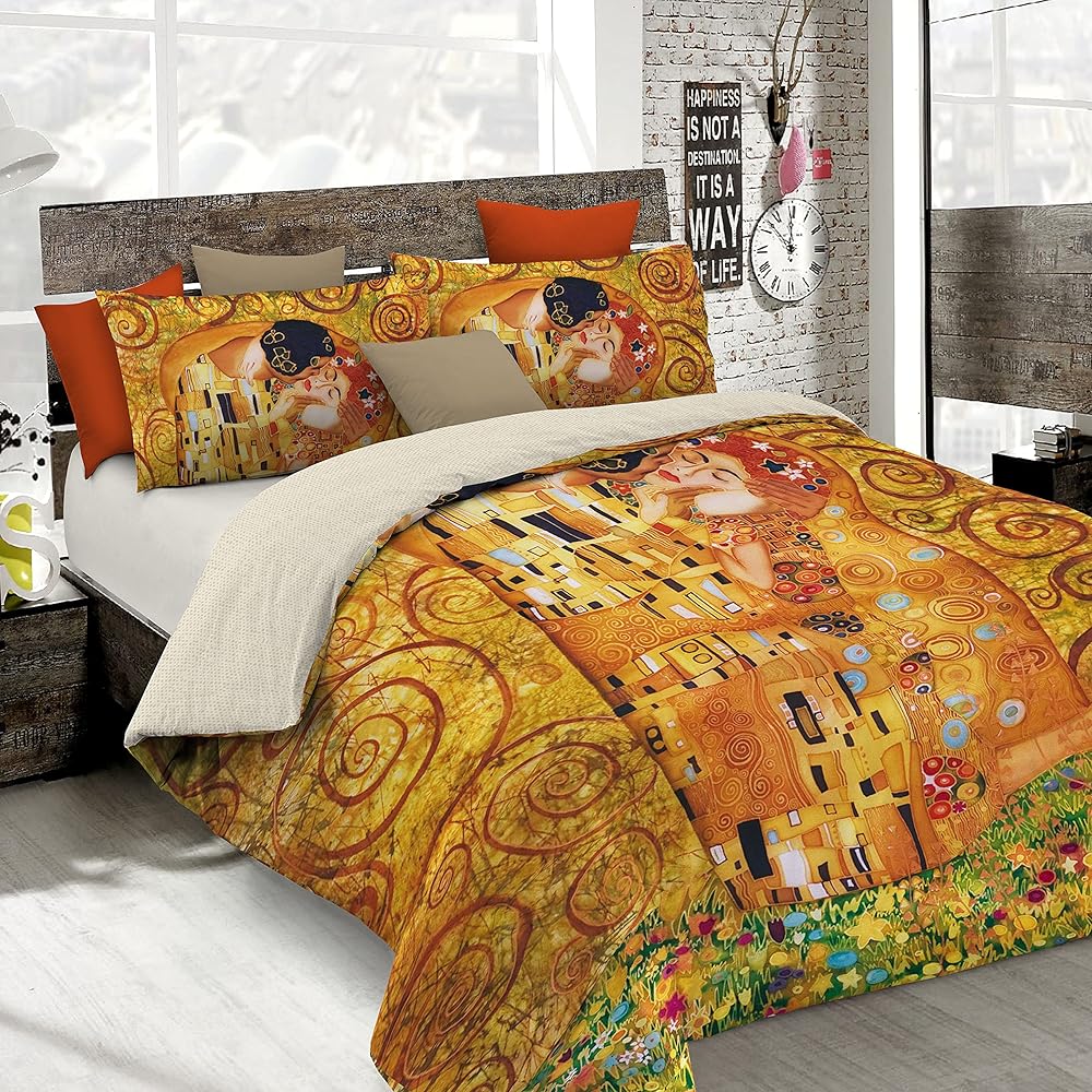 Parure de lit 2 personnes 250x200x1 cm Multicolore (Sd04) : Cuisine et Maison