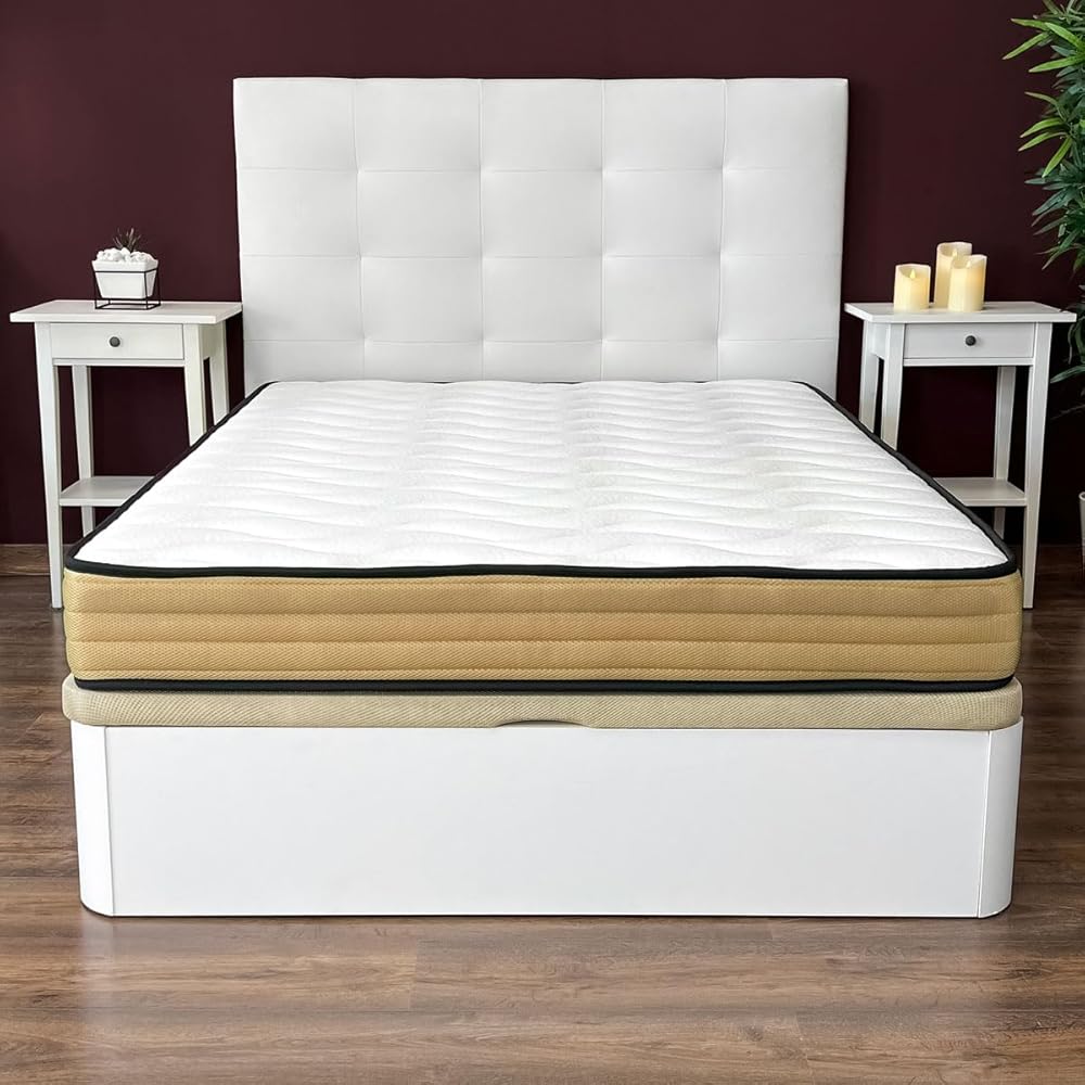 amuéblate online Matelas viscoélastique Gold réversible, 140 x 190 cm, idéal pour Lits gigognes ou Lits superposés, fermeté et Confort optimaux, Anti-acariens, antibactérien et hypoallergénique : Cuisine et Maison