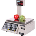 Balance numérique avec imprimante d'étiquettes, balance d'impression d'étiquettes à codes-barres 0-30 kg, pesant 30 kg/66 livres, pesée, tarification, impression, pour supermarché, épicerie,Natural : Cuisine et Maison