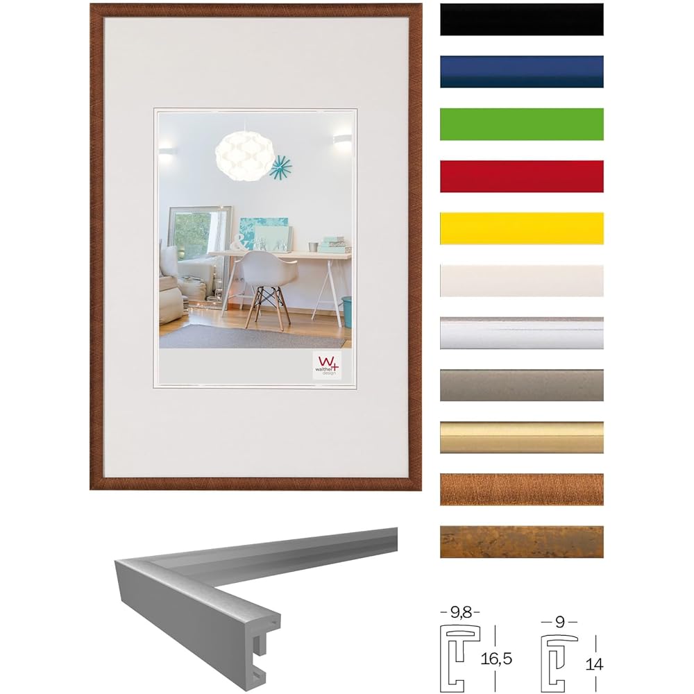 Walther Design Cadre photo argent 30 x 45 cm lot de 3, cadre plastique New Lifestyle KV045S3 :