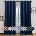 Ystyle Rideau Occultant Velours Lot De 2, 140x300cm, Rideaux Salon Rideau Thermique Isolant Anti Chaud Intérieurs, Rideau Phonique Anti Bruit, Moderne Chambre Maison Dressing, Bleu Foncé : Cuisine et Maison