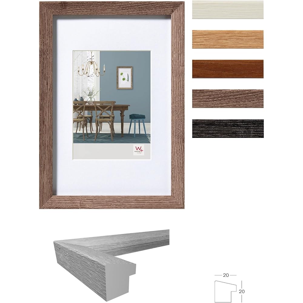 walther design Walther Cadre photo design chêne clair 30 x 30 cm : Cuisine et Maison
