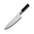 KAI Wasabi Couteau de Chef Noir 20.0 cm de longueur de lame - acier inoxydable poli 6A/1K6 58 (±1) HRC - manche en polypropylène noir - couteau de chef, couteau de cuisine - Fabriqué au Japon : Cuisine et Maison