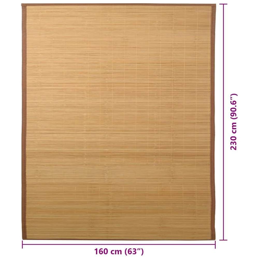 vidaXL Tapis en Bambou 160x230 cm Marron Carpette en Bambou Décor de Salon : Cuisine et Maison