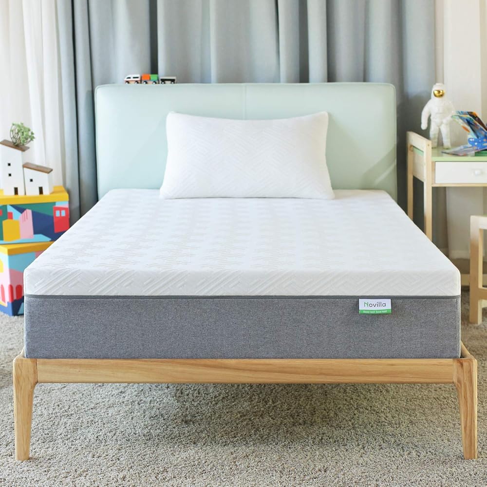 Novilla Matelas 140x190 Fibres de Bambou Mousse à Mémoire de Forme en Gel Fermeté Moyenne Isolation du Mouvement Ultra Respirant Épaisseur 22 cm : Cuisine et Maison